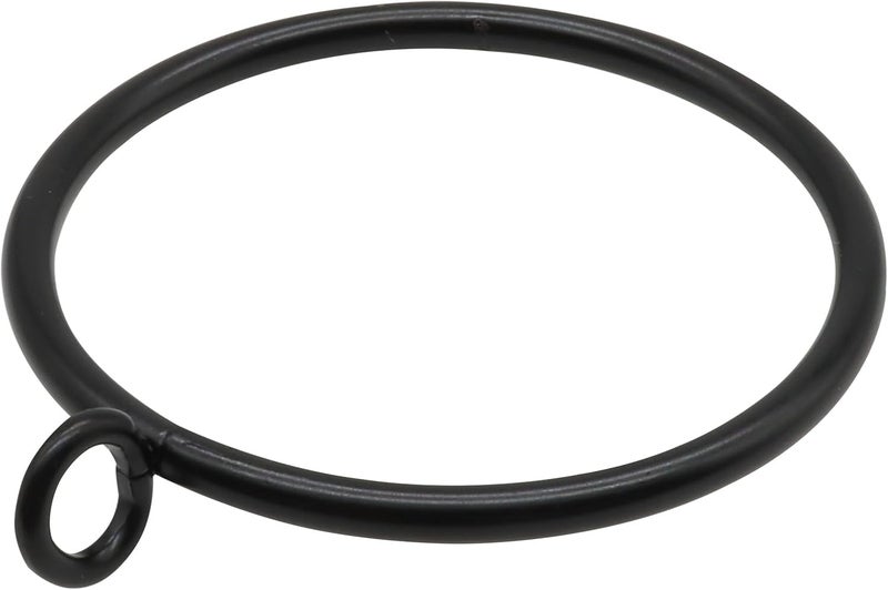 Bivethoi 28 Pack Metal Curtain Rings, with Eyelets Curtain Rings 2 Inch Inner Diameter Drapery Rings, Black Curtain Rings for Curtain Rods - Image 1